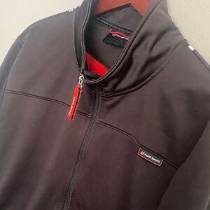 Audi Sport Men’s Black Softshell Jacket with Inner Sheered Fleece Lining.  Sz M